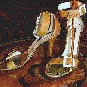 Vintage Claudia Ciuti Leather Ankle Straps Heels